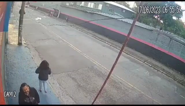 Stupid Cunt Hurried To The Bus But Was Hit By A Car