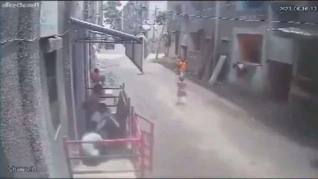 A Plastic Tank Fell From The Roof Of A Building Onto A Young Man