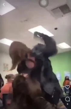 A Ferocious High School Girl Beating Up A Classmate In Class