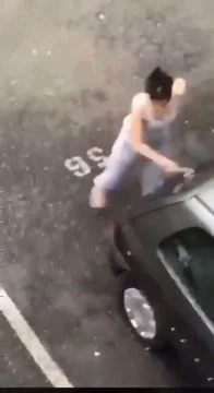 Man Saves His Car From An Angry Woman