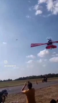 A Light Aircraft Caught On Wires And Crashed Into A Corn Field