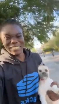 London Nigger Steals Old Man's Dog