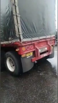 Motorcyclists Squished By Truck