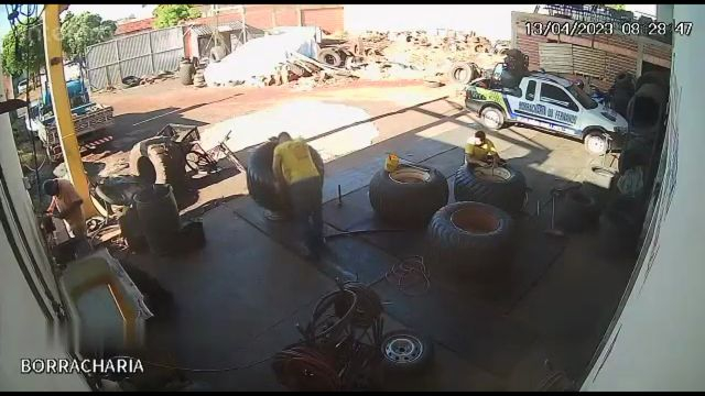 Tire Shop Worker Gets Knocked Out By Tire Blower