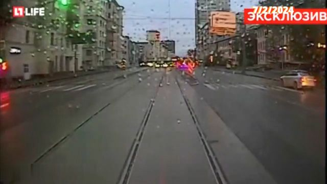 Older Russian Tram Driver Runs Over Someone