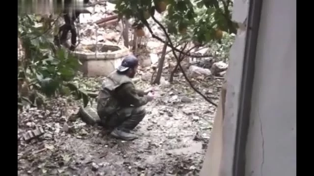 Soldier Explodes With His Bomb