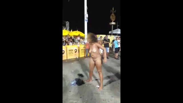 Crazy Naked Woman Performance