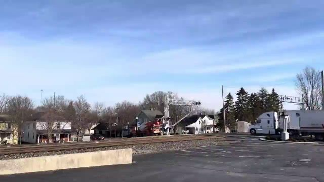 A Train Hit A Truck At A Railroad Crossing. USA