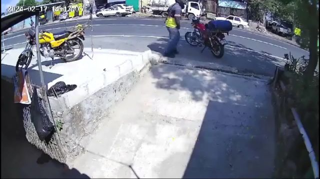 The Guy Barely Got On The Motorcycle And Was Immediately Demolished By A Truck