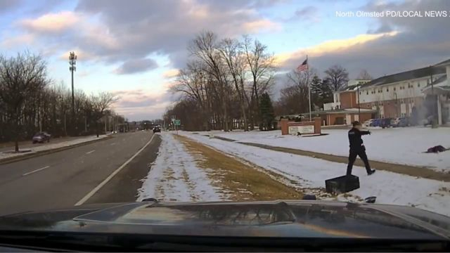 Suspect Goes Flying Out Of His Car During A Police Chase. Cleveland, Ohio