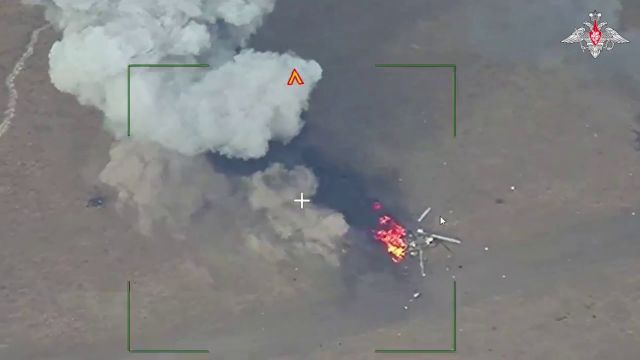 Pic Footage Of A Cluster Strike On Ukrainian Armed Forces Helicopters At A Field Jump Airfield In The DPR
