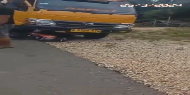 When Descending From The Mountain, The Truck Carried Away Several People On Motorcycles. Aftermath