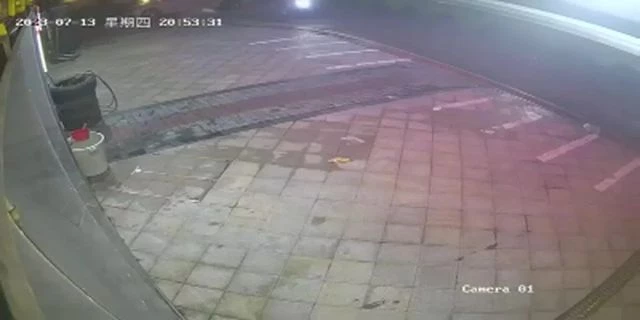 Woman With Child Fails At Starting On Scooter