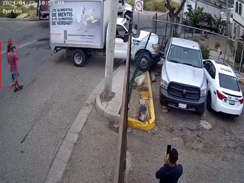 An Egg Delivery Truck Almost Hit A Man