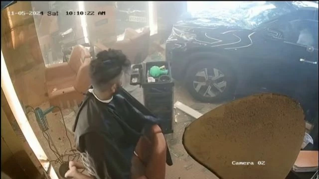 A Car Flew Into A Barbershop, Killing A Man At The Bus Stop