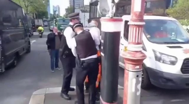 In London, England, Tensions Flared When A Frustrated Motorist Confronted A Just Stop Oil Protest By Physically Removing A Protester From The Road