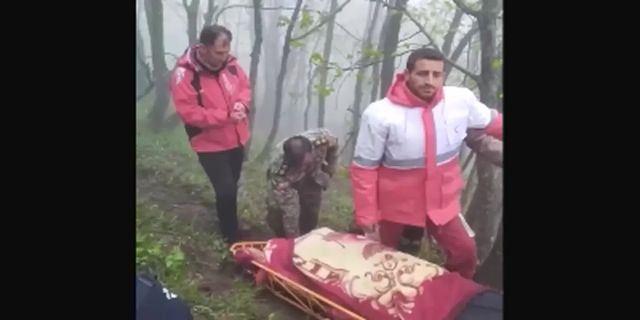 Footage Of The Evacuation Of The Dead From The Site Of The Crash Of The Iranian President's Helicopter