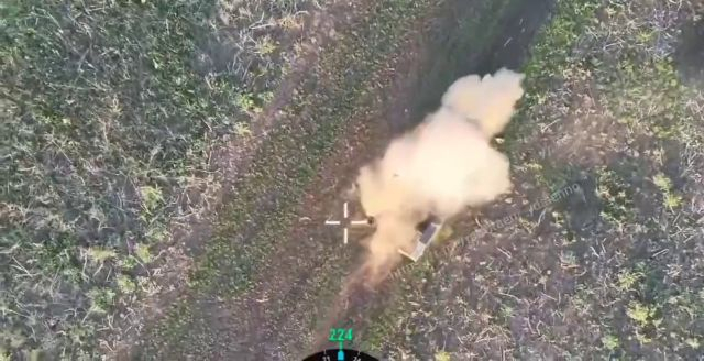 A Drone Drops Several Grenades On A Ukrainian Sapper