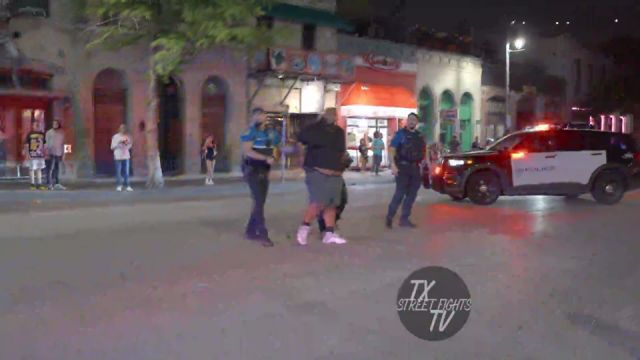 Big Black Guy Gets Tased On 6Th Street. Austin, TX