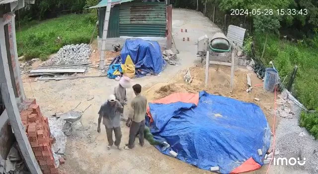 The Moment A Worker Falls On A Construction Site