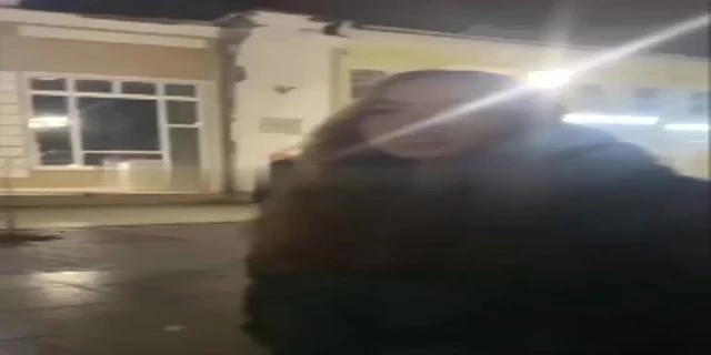 A Small Fight Outside A Nightclub. Russia