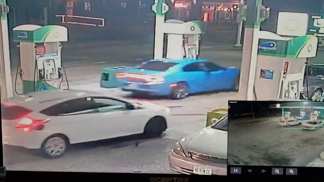 A Customer At Gas Station Has Left Her Car Running And A Man Jumps In And Steals It
