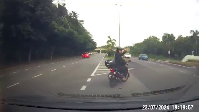 A Truck Demolishes A Courier On A Motorcycle