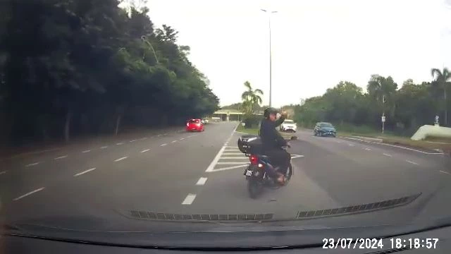 A Truck Demolishes A Courier On A Motorcycle