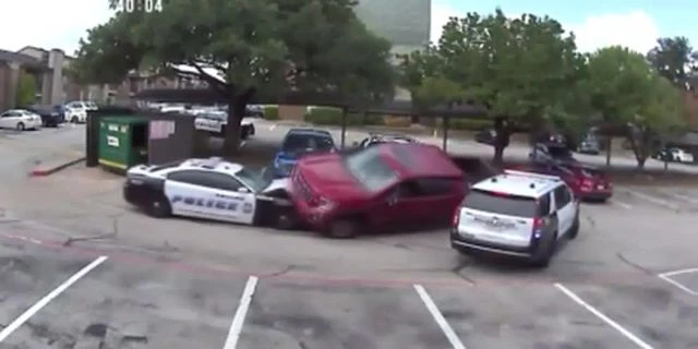 Man Gets Trapped Under The Car He Stole After Trying To Run Over A Police Cruiser In Dallas, Texas