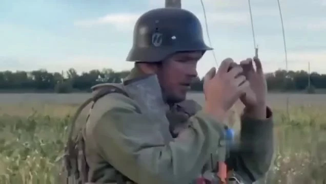 Two Ukrainian Soldiers Parody Hitler's Nazis, Mocking A 74-Year-old Man