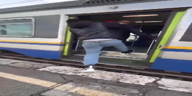 Man Wanting To Travel Without A Ticket Beats Ticket Inspector And Drags Him Out Of Train In Italy