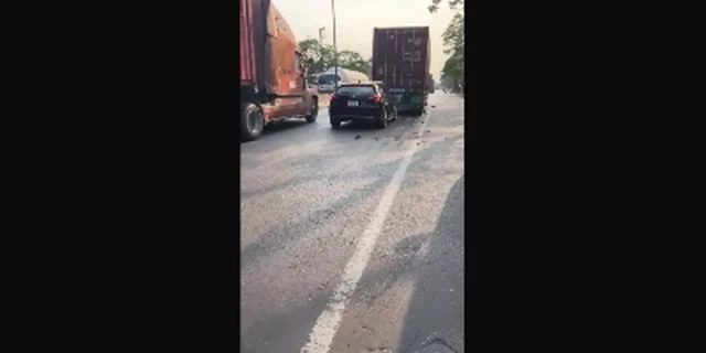 Another Unfortunate Person Died Under The Wheels Of A Truck. Aftermath