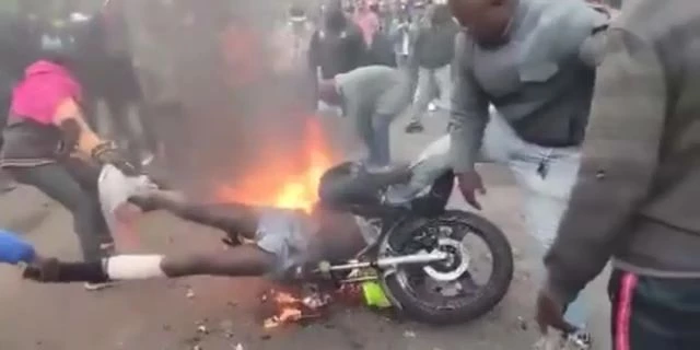 Roasting A Thief On A Burning Motorcycle