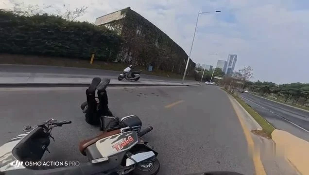 Road Kiss Between Two Bikers